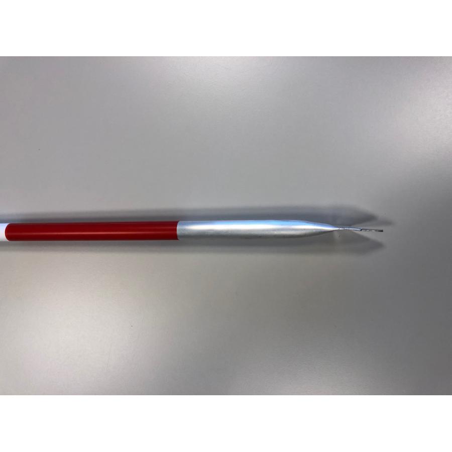 Landmålerstok, rød/hvid, 160 cm