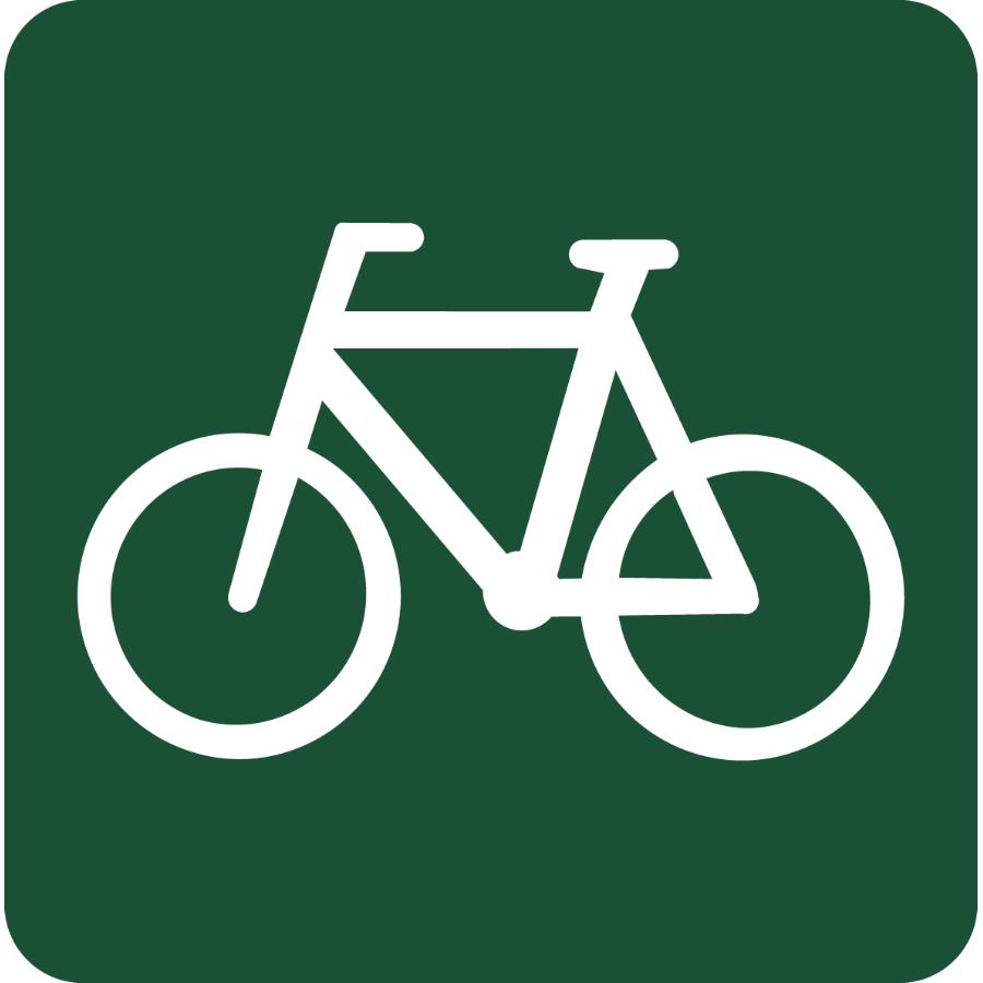 Skilt: Cykelsti, 10 x 10 cm