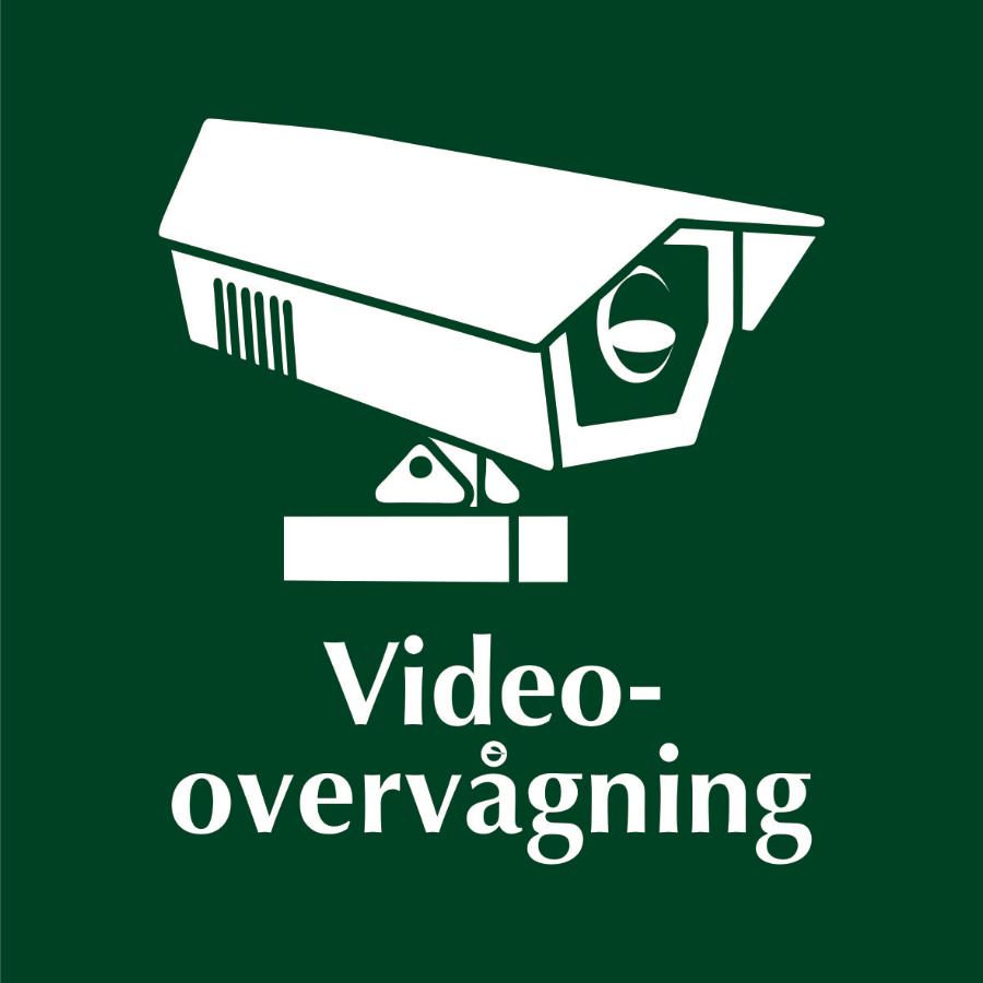 Skilt: Videoovervågning, 10 x 10 cm