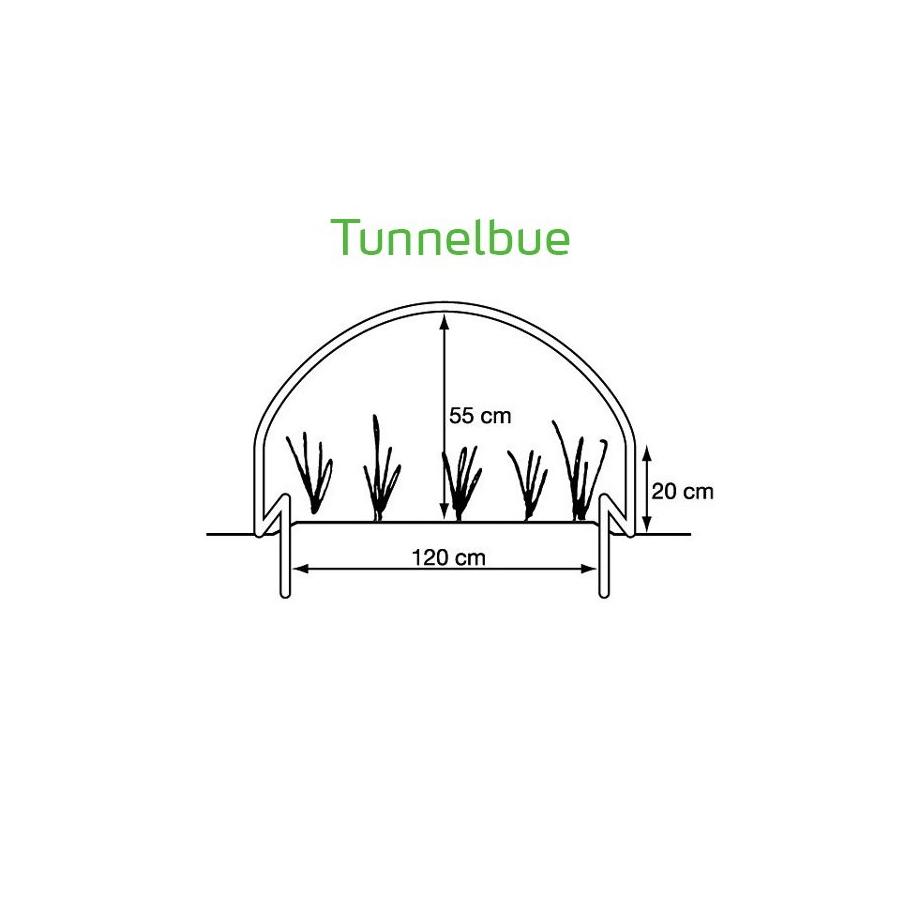 Tunnelbue, 90-120 cm, 6 mm m/netholder, model 10 + 10