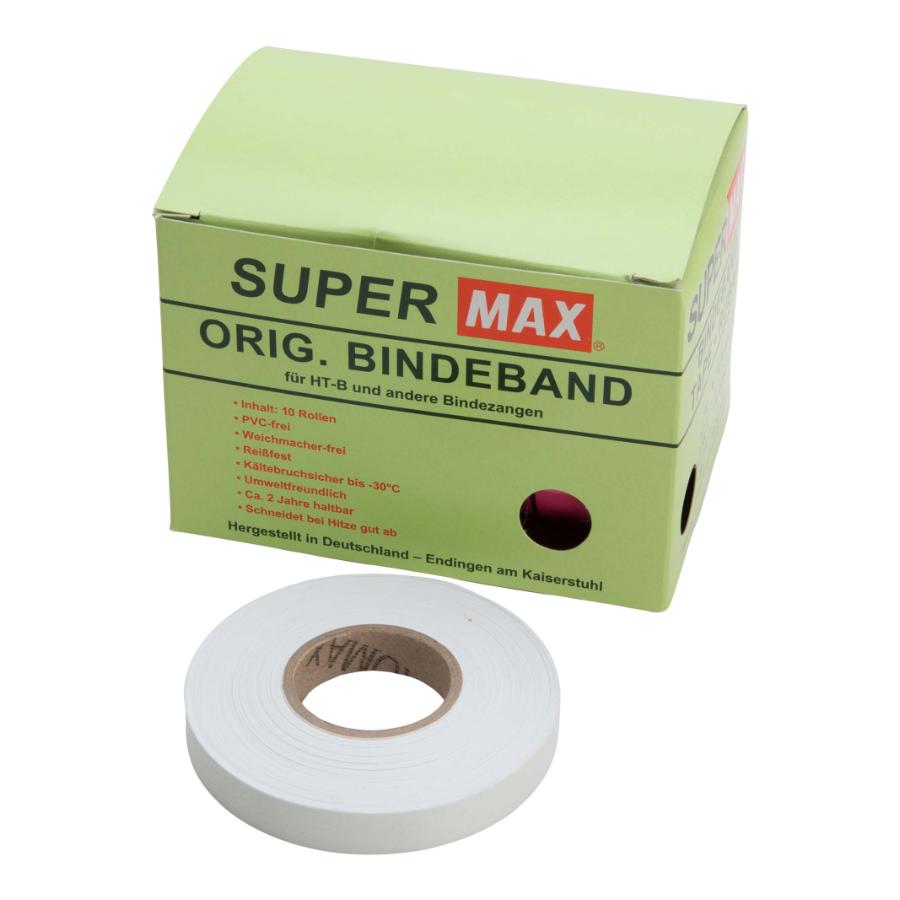 MAX, mærkebånd 10, hvid, 40 m, 10 ruller/box,